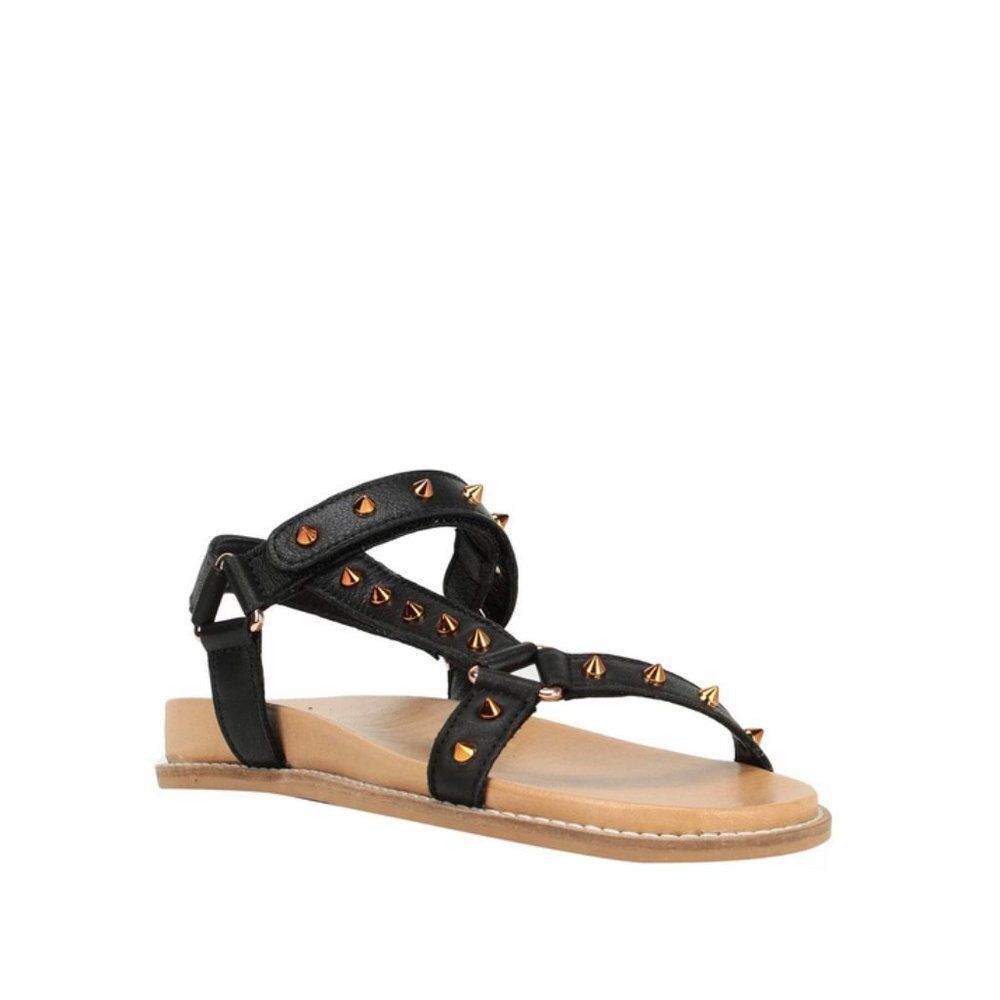 Carvela 'Kilter' Black Studded Leather Sandals - Picture 3 of 16